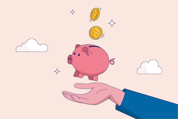 Ahorros para la prosperidad o el éxito financiero Frugalidad para crear riqueza o presupuestos ahorrativos