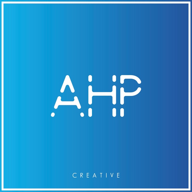 AHP Creative Vector Latter Diseño del logotipo Minimal Latter Logo Premium Ilustración vectorial Monograma