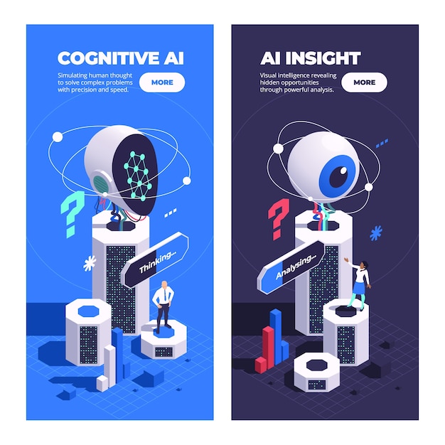 Ai y cognitivas ai banderas verticales