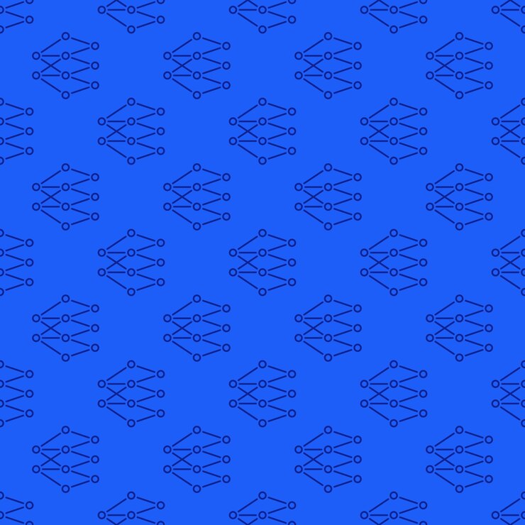Vector ai neural networks tech vector concepto línea azul de patrones sin fisuras
