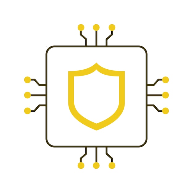AI Shield para el diseño de íconos vectoriales de ciberseguridad segura