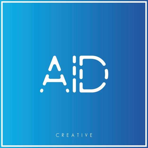 AID Creativo Vector Último Diseño de Logotipo Mínimo Último Logotipo Premium Ilustración Vector Monograma