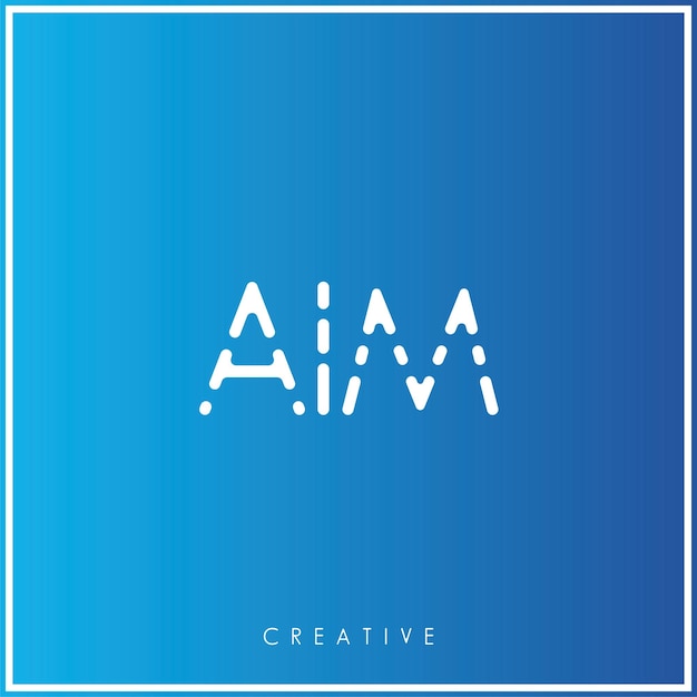 AIM Vector Creativo Diseño de logotipo de última generación Minimal Logo de última generación Premium Ilustración vectorial Monograma