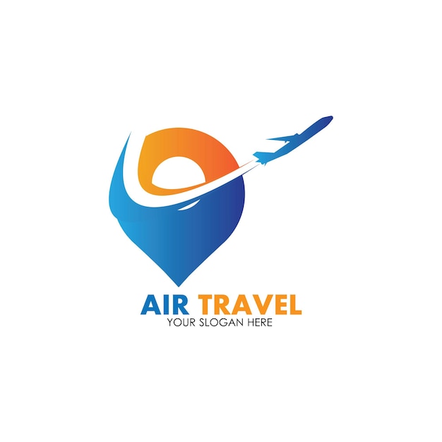 Air travel logo vector icono diseño plantilla-vector