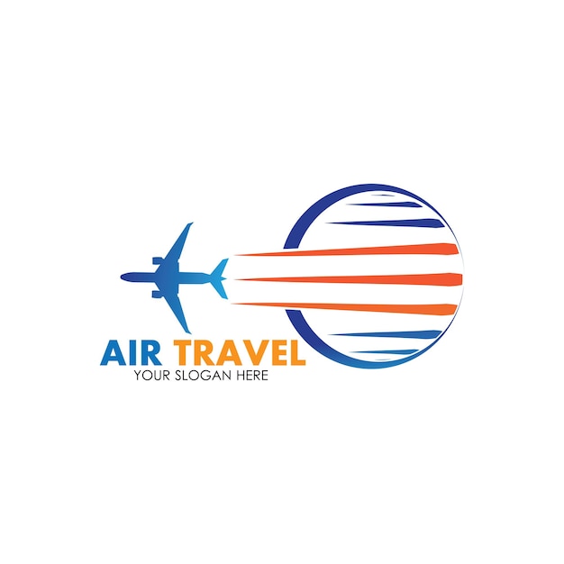 Air travel logo vector icono diseño plantilla-vector