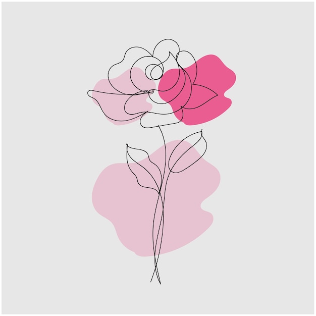 Aislado, margarita, arte lineal, floral clipart