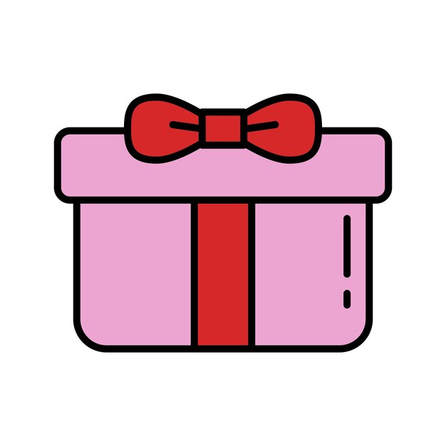 aislar la caja de regalos de Navidad icono plano