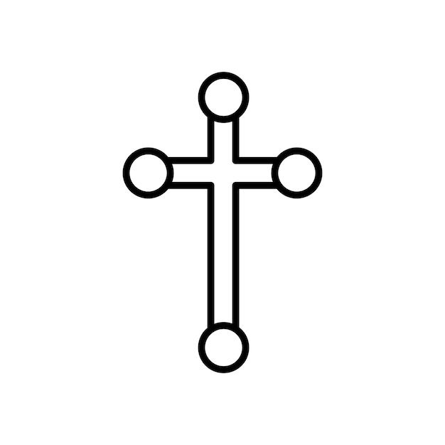 aislar el icono de cruz plana