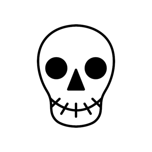 aislar el icono plano del cráneo