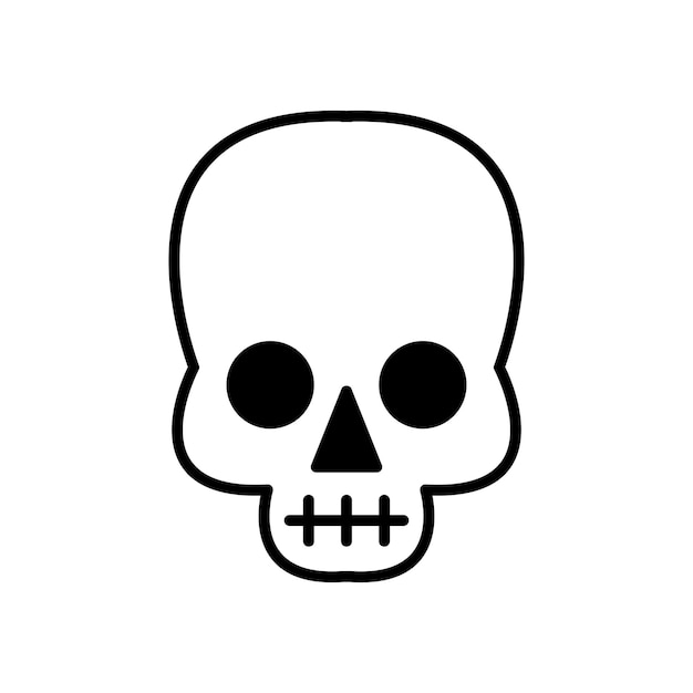 aislar el icono plano del cráneo