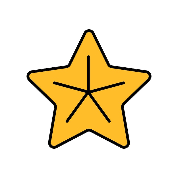 aislar el ícono plano de la estrella de Navidad