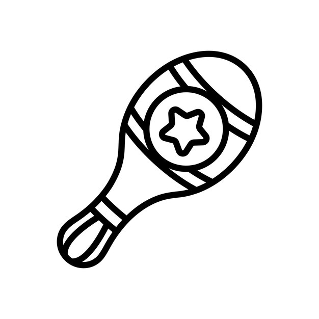 aislar el ícono plano del instrumento maraca