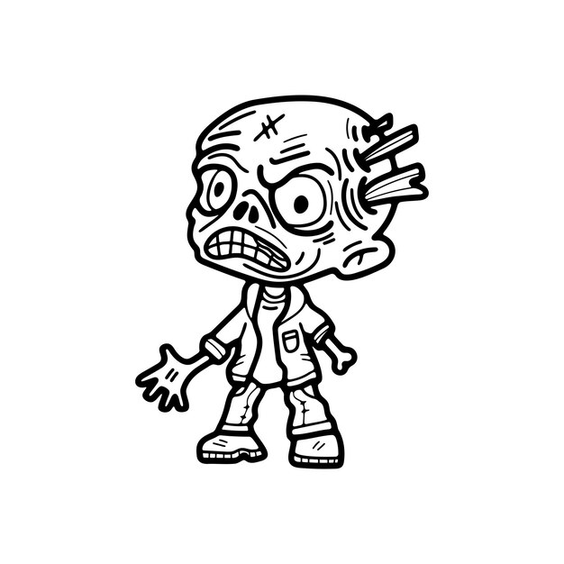 aislar el personaje zombi en el fondo
