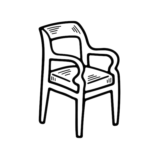 aislar el sillón blanco y negro en el fondo
