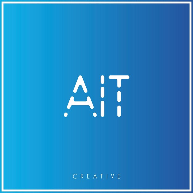 AIT Creative Vector Latter Diseño de logotipo Mínimo Logotipo Latter Ilustración vectorial premium Monograma