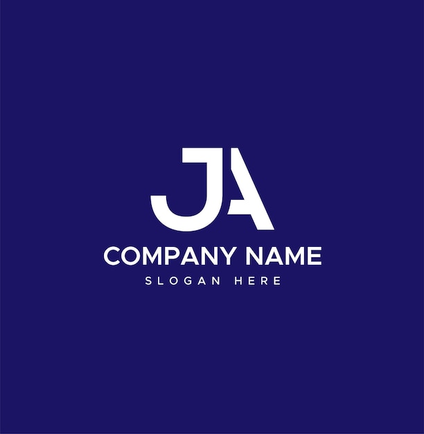 AJ Abstract Letters Logo Monograma con diseño vectorial
