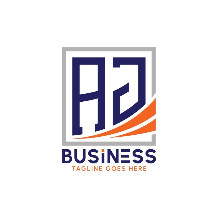 Vector aj carta logo de negocios moderno aj logo para la marca corporativa aj logo de éxito de crecimiento
