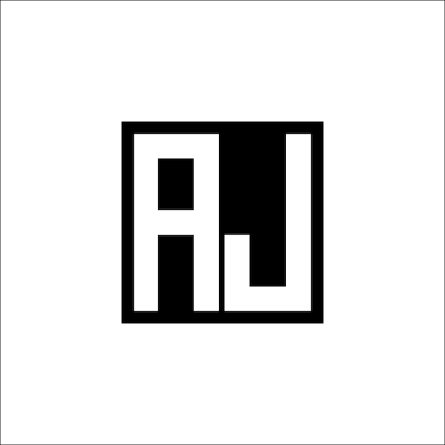 AJ Combinación de letras modernas Logotipo de diseño minimalista