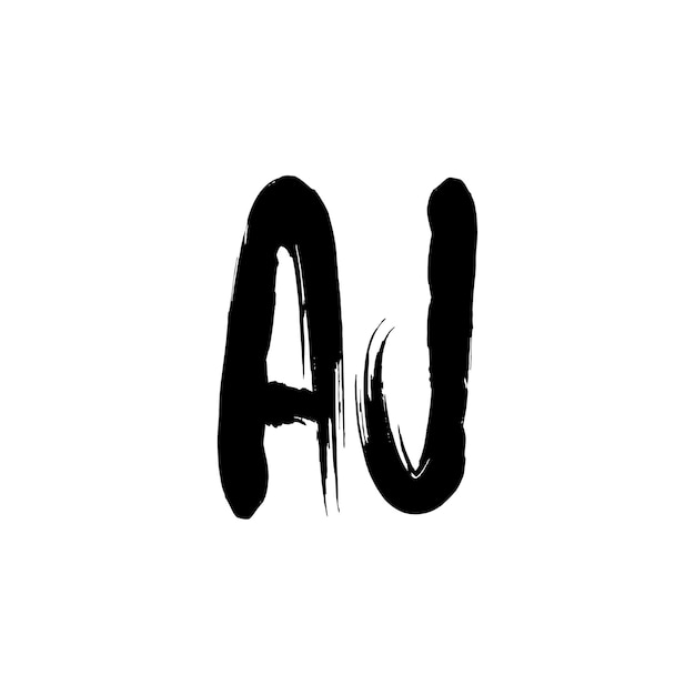 AJ monograma logotipo diseño carta texto nombre símbolo monocromo logotipo alfabeto carácter simple logotipo