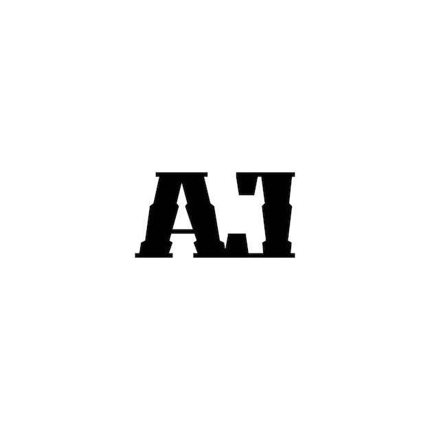 AJ monograma logotipo diseño carta texto nombre símbolo monocromo logotipo alfabeto carácter simple logotipo