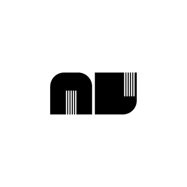 AJ monograma logotipo diseño carta texto nombre símbolo monocromo logotipo alfabeto carácter simple logotipo
