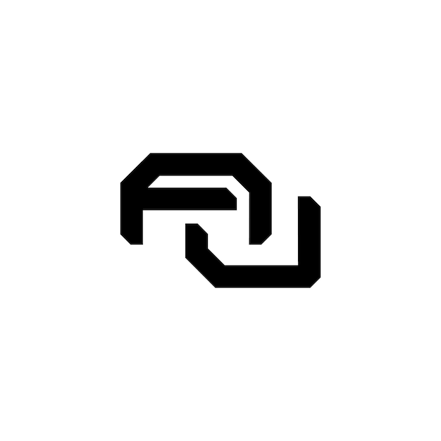 AJ monograma logotipo diseño carta texto nombre símbolo monocromo logotipo alfabeto carácter simple logotipo