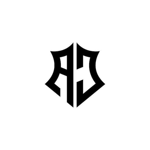 AJ monograma logotipo diseño carta texto nombre símbolo monocromo logotipo alfabeto carácter simple logotipo