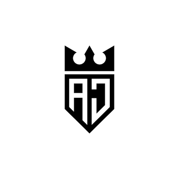 AJ monograma logotipo diseño carta texto nombre símbolo monocromo logotipo alfabeto carácter simple logotipo
