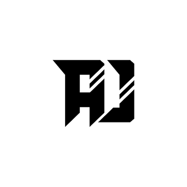AJ monograma logotipo diseño carta texto nombre símbolo monocromo logotipo alfabeto carácter simple logotipo