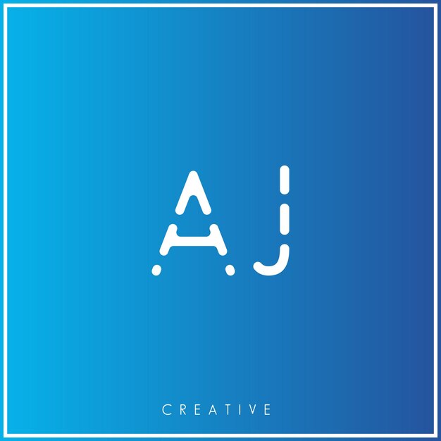 AJ último diseño de logotipo creativo letras vectoriales premium logotipo vector ilustración logotipo creativo logotipo