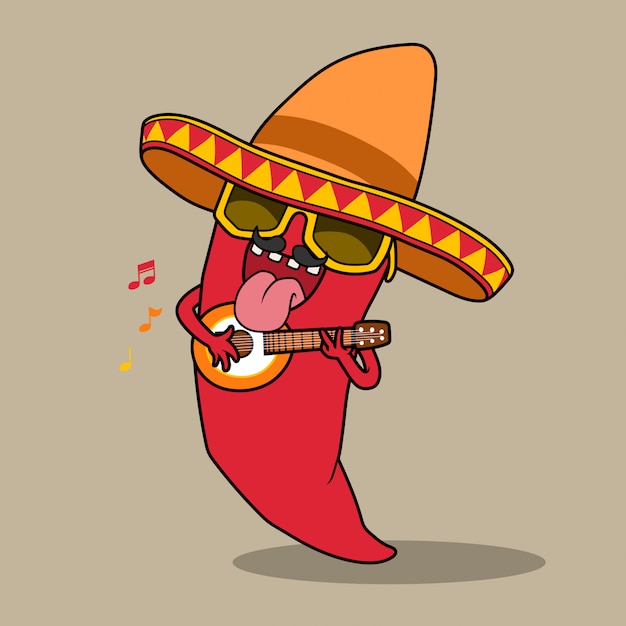 Vector ají mexicano.