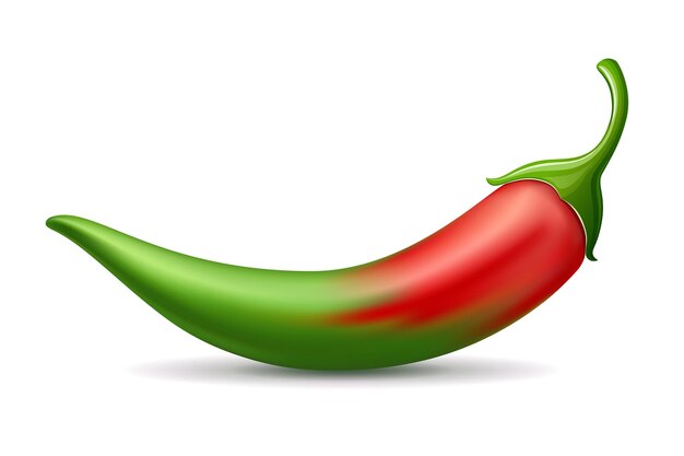 Ají rojo degradado verde