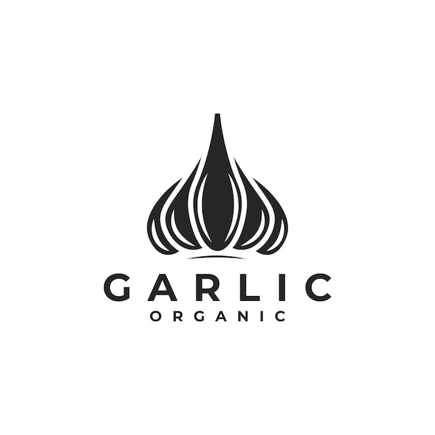 Ajo logo vector icono diseño plantilla ilustración vegetal icono diseño plantilla