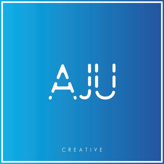 AJU Creative Vector Último Diseño del logotipo Último mínimo Logotipo Premium Ilustración vectorial Monograma