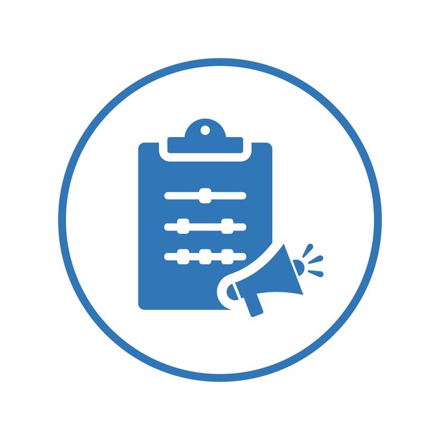Ajuste del icono de la campaña Diseño de color azul