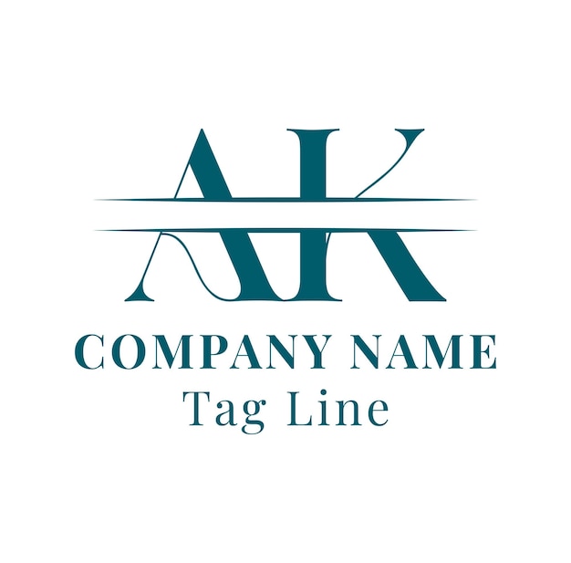 AK monogram letter business logo company logo