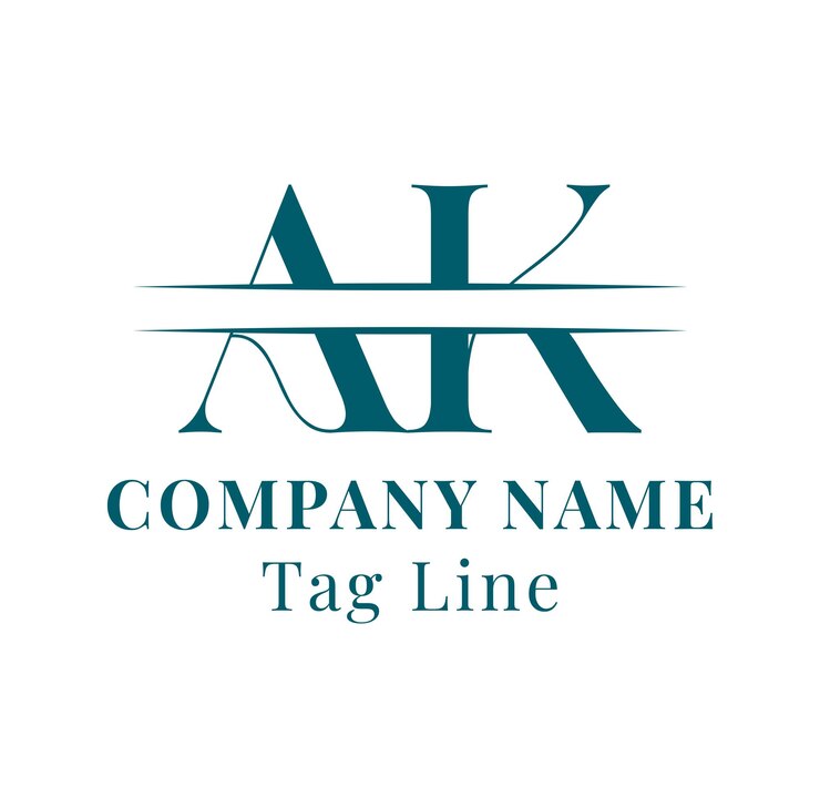 AK monogram letter business logo company logo