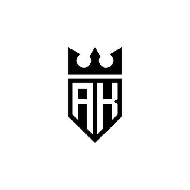 AK Monogram Logo Design letra texto nombre símbolo monocromo logotipo alfabeto carácter simple logo
