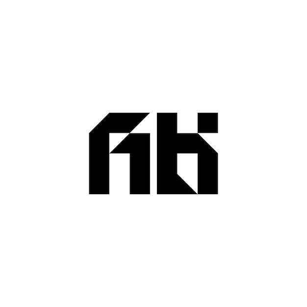 AK Monogram Logo Design letra texto nombre símbolo monocromo logotipo alfabeto carácter simple logo