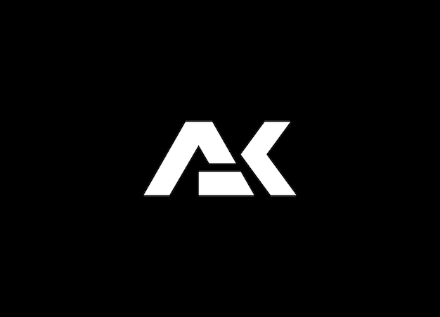 AK Templata de diseño de letras Vector de letras Elementos de plantilla de diseño de logotipo AK Template de diseño de letra moderna AK