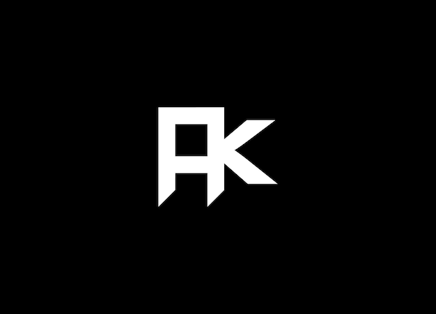 AK Templata de diseño de letras Vector de letras Elementos de plantilla de diseño de logotipo AK Template de diseño de letra moderna AK