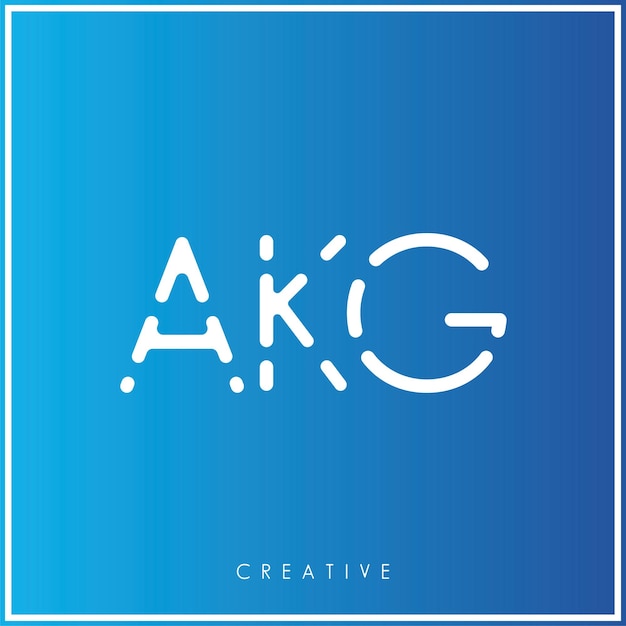 AKG Creative Vector Último Diseño del logotipo Mínimo Último Logotipo Premium Ilustración vectorial Monograma