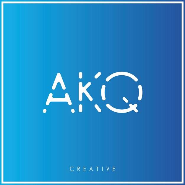 AKQ Creative Vector Último Diseño de Logotipo Último Minimal Logotipo Premium Ilustración Vector Monograma