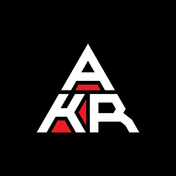 Vector akr triángulo letra diseño de logotipo con forma de triángulo akr logotipo triángulo diseño monograma akr triangle vector logotipo plantilla con color rojo logotipo triangular akr sencillo elegante y lujoso logotipo