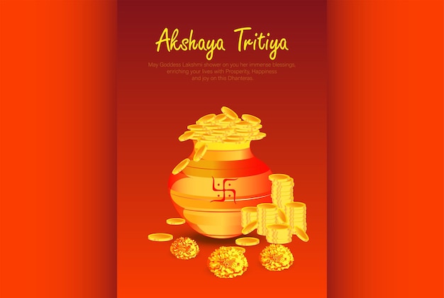 Akshaya tritiya un festival indio donde la gente compra oro. feliz akshaya tritiya un festival indio.