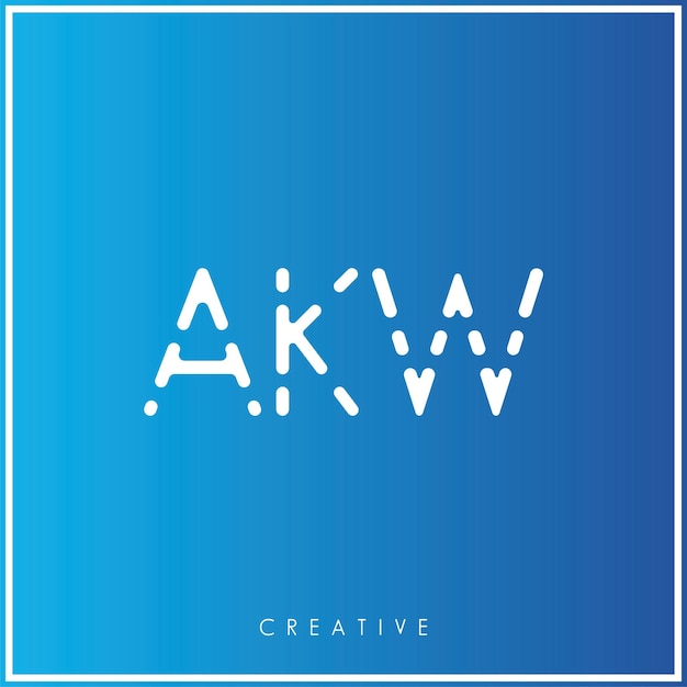 AKW Creative Vector Último Diseño del logotipo Mínimo Último Logotipo Premium Ilustración vectorial Monograma