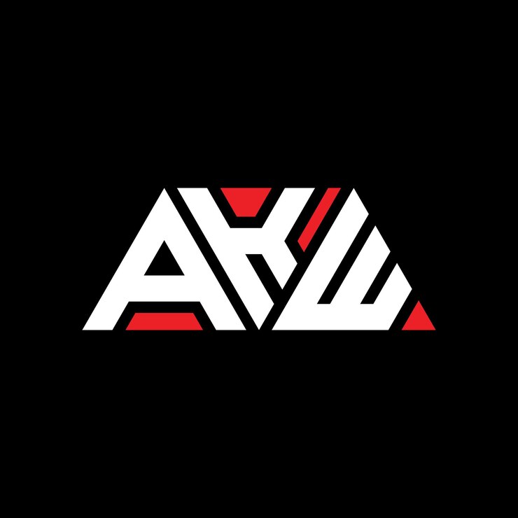 Vector akw triángulo letra diseño de logotipo con forma de triángulo akw logotipo triángulo diseño monograma akw triangle vector logotipo plantilla con color rojo logotipo triangular akw sencillo elegante y lujoso logotipo akw