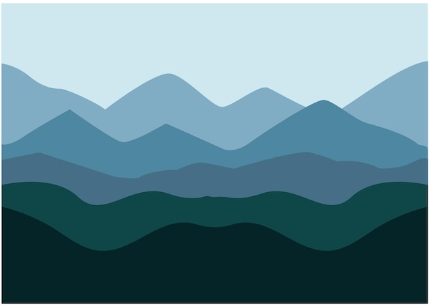 al aire libre pico de montaña horizonte ilustración de viaje diseño vectorial de conjunto de fondo