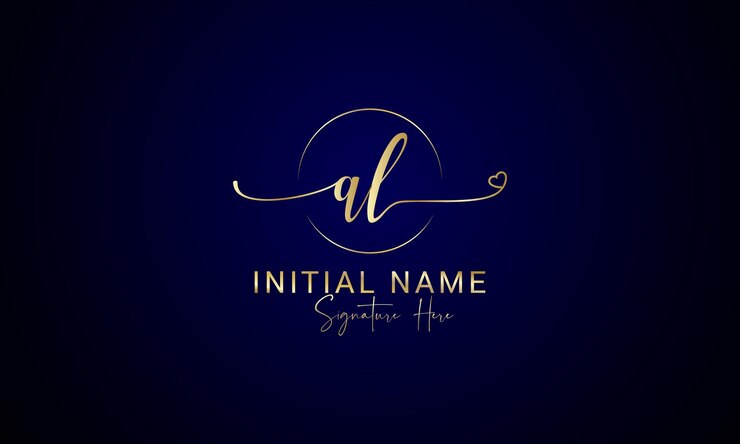 LA AL A y L Letra inicial LuxuryPremium Logotipo