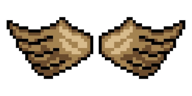 Ala con diseño de pixel art